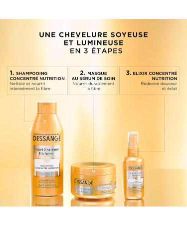 Dessange - Nutri-Extreme Richness Concentrated Nutrition Mask - Enriched with Precious Evening Primrose and Sesame Oil - For Coarse Very Dry or Dull Hair - 250 ml - Buy Online on GoSupps.com