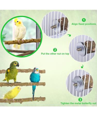 Vueinrg 5-Piece Natural Wood Bird Cage Accessories | Premium Belt Rods & Sticks for Canaries & Nymphic Birds - Buy Online on GoSupps.com