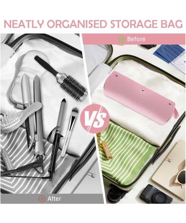 2 in 1 Hair Tools Travel Bag - Heat Resistant Silicone Mat for Flat Irons Curling Irons & Hair Dryers - Oversize Portable Styling Essentials for Women - Buy Online on GoSupps.com