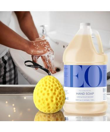 Liquid Hand Soap Refills with Bath Sponge | French Lavender Organic & Nourishing | Soothing Pack of 1 - Buy Online on GoSupps.com