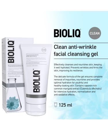 Bioliq - Clean Anti-Wrinkle Facial Cleansing Gel with Marigold Extract and Hyaluronic Acid - Hydration Wrinkle Prevention Skin Firming - 125 ml - Buy Online on GoSupps.com