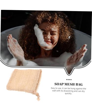 Mikinona 10pcs Net Bathing Soap Pouch Exfoliating Scrub Towel Bathing Supply Soap Foaming Ramie - Buy Online on GoSupps.com