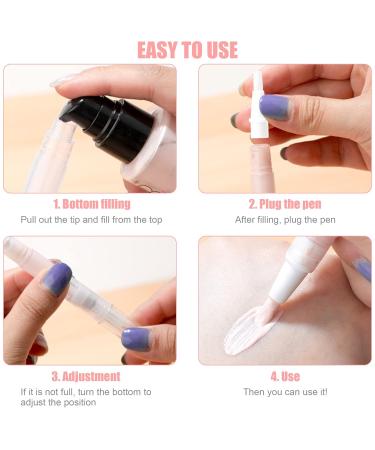 Forynxhwin 10 Pack Empty Nail Oil Pens - Refillable Transparent Brush Pencils for Lip Gloss & Cosmetics - Buy Online on GoSupps.com
