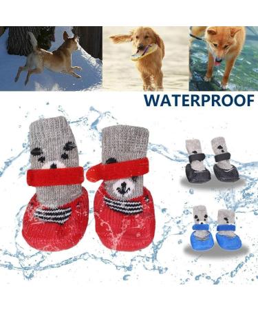 Tiny Dog Cat Boots Socks Small (Pack of 4) - Adjustable Waterproof Breathable Anti-Slip Sole for All Weather Paw Protection in Black - Buy Online on GoSupps.com