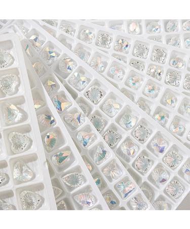 20Pcs Pointed Bottom Rhinestones 3D Crystal Jewelry Manicures Decorations - Buy Online on GoSupps.com