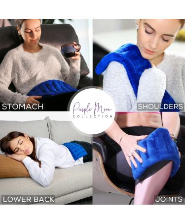 Reusable Microwave Heating Pad for Cramps & Pain Relief - Hot/Cold Therapy Bag for Muscle Aches - 6x16 Warm Compress for Back, Neck & Shoulders (Blue) - Buy Online on GoSupps.com