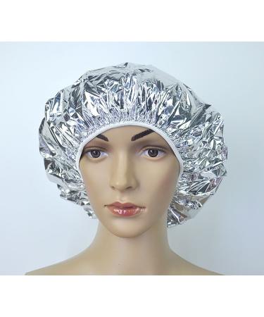 4PCS Salon Aluminum Foil Hair Caps - Portable & Disposable Shower Caps for Nourishing Dry Hair - Waterproof Bath Hat - Silver - Buy Online on GoSupps.com