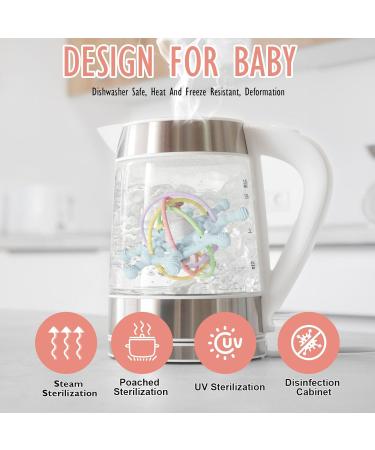 Superu Bite Ring for Babies | BPA-Free Silicone Gripping Ball | Dental Aid & Relaxation Toy | Baby Rassel Ball (Blue) - Best International Shipping - Buy Online on GoSupps.com