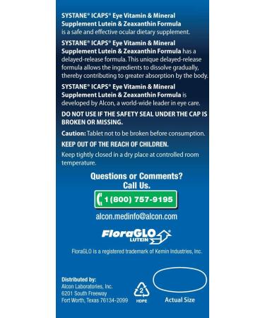 Systane ICaps Lutein & Zeaxanthin Eye Vitamin 120 Coated Tablets - 1 Pack - Buy Online on GoSupps.com