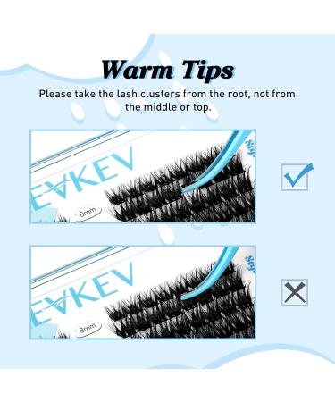 KevKev 320 Pcs D Curl Eyelash Clusters DIY Lash Extensions | 4 Mixed Styles | Wispy & Natural Look |D-Mix (8-16mm) - Buy Online on GoSupps.com