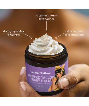 Enable Tallow Face & Body Cream Whipped Beef Tallow & Manuka Honey Balm for Dry Skin Eczema & Sensitive Skin Natural Moisturizer Lavender Scent 4oz - Buy Online on GoSupps.com