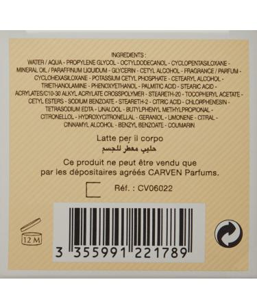 Carven L'Absolu Perfumed Body Milk 6.66 Fl Oz - Luxurious Moisturizing Fragrance | International Shipping Available - Buy Online on GoSupps.com