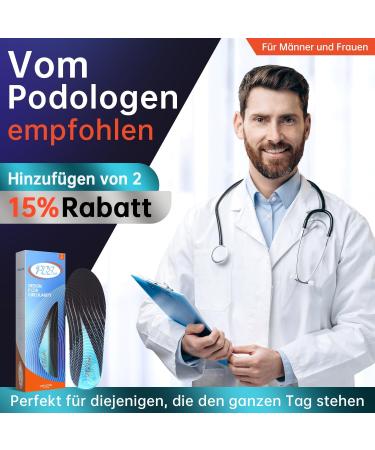 PCSSole Orthopedic Insoles for Plantar Fasciitis & Foot Pain Relief - EU40-41 (26.1cm) Blue & Black - Comfort & Support for Men & Women - Buy Online on GoSupps.com