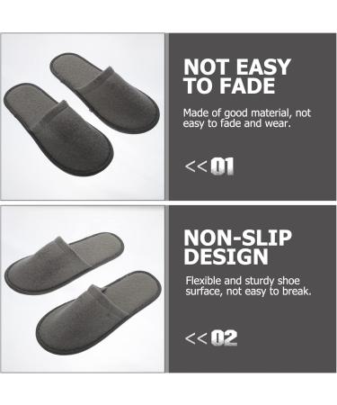 Disposable Non-Slip Guest Slippers - 10 Pairs Hotel & Outdoor Use Perfect for Pedicure - Buy Online on GoSupps.com