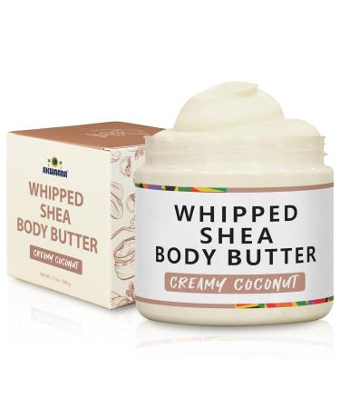 AKWAABA (New Whipped Shea Butter (Creamy Coconut Scent) 12oz