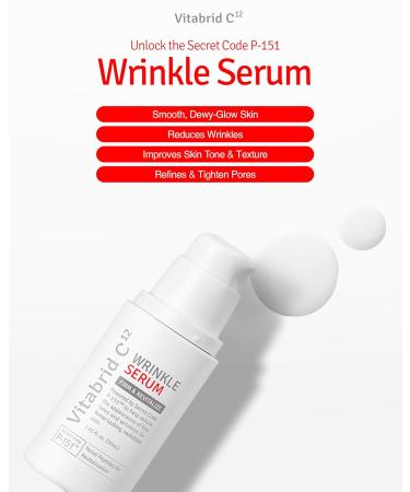 Wrinkle Serum - Anti-Aging Booster with Peptides & Vitamin C | Smooth Skin Tighten Pores Fragrance Free - 1.69oz - Buy Online on GoSupps.com