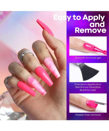Modelones Neon Gel Nail Polish - 6 Colors Gel Polish Hot Pink Orange Bright Nail Polish Gel Neon Yellow Green Purple Gel Nail Kit Popular Nail Art DIY Manicure Gifts for Women DIY Salon - Buy Online on GoSupps.com