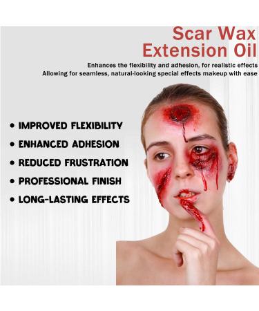 BOBISUKA Scar Wax Extension Oil - Professional SFX Makeup for Fake Wounds & Halloween Effects - Non-Sticky 0.17OZ - Buy Online on GoSupps.com