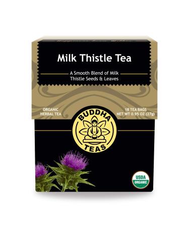 Buddha Teas Organic Milk Thistle Tea - OU Kosher, USDA Organic, CCOF Organic, 18 Bleach-Free Tea Bags - Buy Online on GoSupps.com
