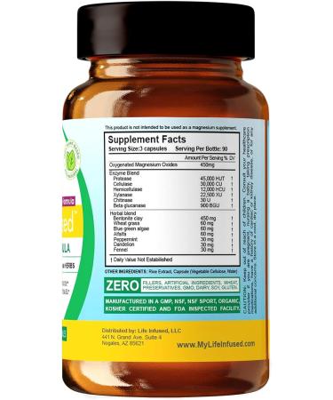 Life Infused Cleanse Plus - Natural Colon Cleanser with Oxygenated Magnesium - Detoxify Colon, Liver & Kidneys - 90 Caps - Buy Online on GoSupps.com