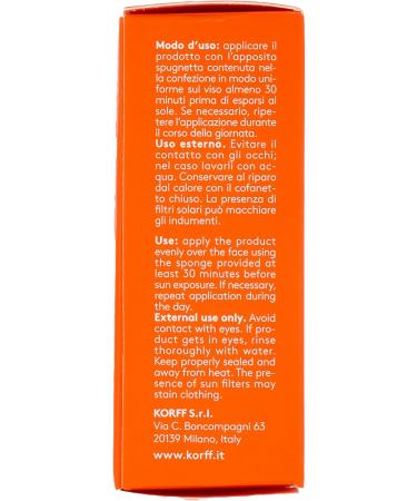 Korff Sun Secret Sun Compact Foundation SPF 50+ Uniforming and Protecting with Safe Complex DNA 01 Amber 0.2 fl oz - Buy Online on GoSupps.com