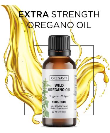 Wild Greek Oregano Oil - 100% Pure, Food Grade Quality, Certified - 1 FL.OZ (30ML) - Buy Online on GoSupps.com