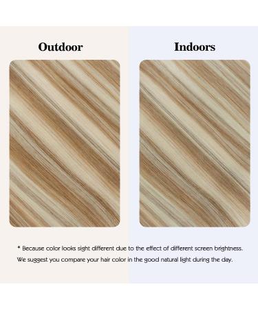 Sassina Miracle Wire Hair Extensions - Real Human Hair Full Head Hairpiece, Ash Blonde to Platinum Blonde P8/60, 20 120g - Buy Online on GoSupps.com