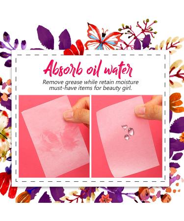 400 Oil Absorbing Tissues - Soft Blotting Sheets for Oily Skin & Travel - Pink - Buy Online on GoSupps.com