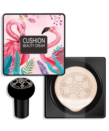 Mushroom Head Air Cushion CC Cream BB Cream Foundation Moisturizing CC Cream Nude Liquid Foundationb Makeup Concealer Lasting Makeup Foundation Even Skin Tone Makeup Base Primer(Ivory) Ivoryb