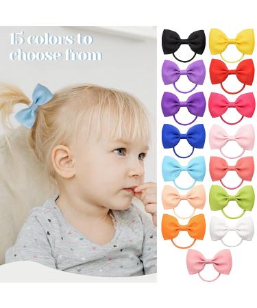 30 PCS Baby Girls Hair Loops & Elastic Headbands - Colorful Small Hair Clips & Accessories for Kids - Buy Online on GoSupps.com