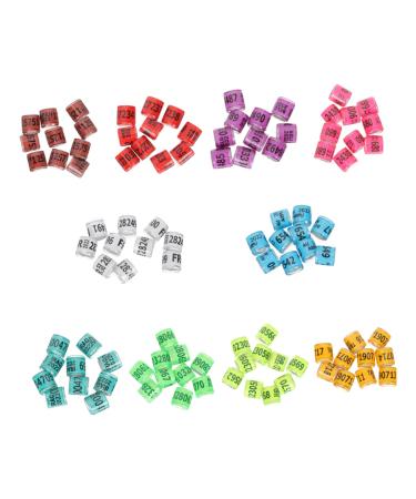 FRCOLOR 400 pcs Birds Pigeons Accessory Marker and Mixed Leash Leg Finch Thigh Ctr Bands- 1.1x0.8cm x4pcs Colorfulx4pcs