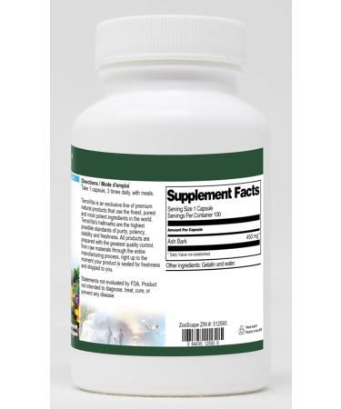 Ash Bark - 450 mg (100 Capsules ZIN: 512593) - Buy Online on GoSupps.com