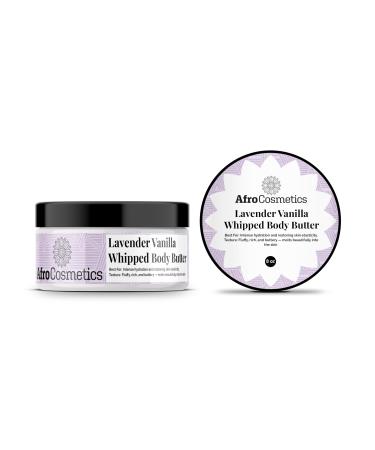 AFROCOSMETICS Lavender Vanilla Whipped Body Butter Hydrates and Nourish the Skin 8 oz