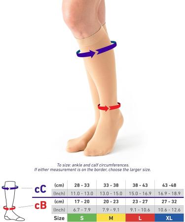 Neo G Travel Compression Socks for Women - Energizing Tired Legs - Graduated Compression - Beige - Size L 38-43 cm - Buy Online on GoSupps.com
