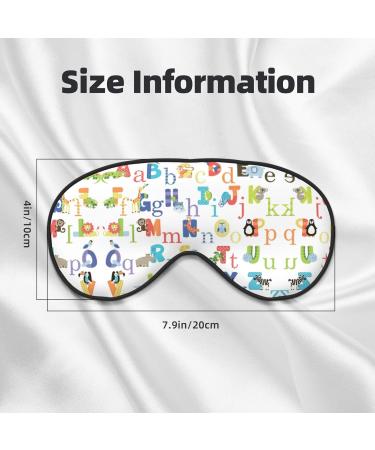 Colourful Animal Alphabet Unisex Sleeping Eye Mask | Soft & Comfortable Light-Blocking Sleep Mask - Buy Online on GoSupps.com