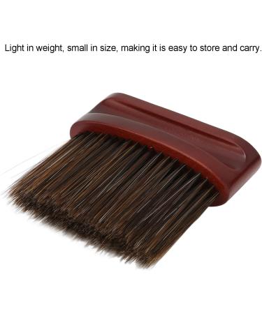 Neck Hair Sweeping Brush Light Weight Beech Handle Barber Neck Duster Brush Flat Compact Dark Brown for Home for Salon - Buy Online on GoSupps.com