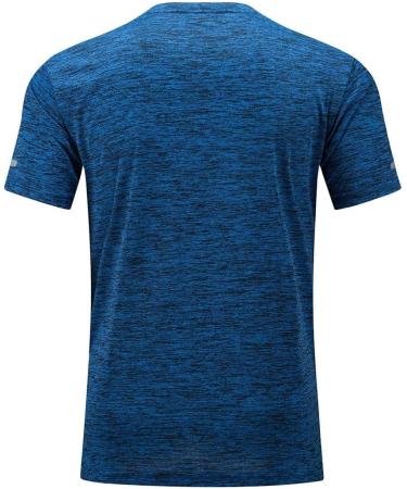 KEFITEVD Men's Functional Sports T-Shirt - Breathable Quick-Drying Fitness Tee - Round Neck Training Shirt in Blue (3XL) - International Shipping Available - Buy Online on GoSupps.com