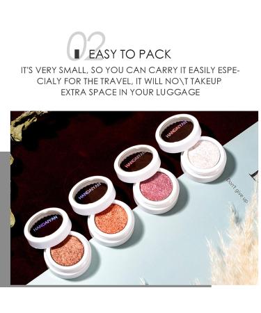 MEICOLY Chameleon Powder Cream Glitter Eyeshadow - Ultra Shimmer Pressed Pigmented Mineral Eye Brightening in White (Silver) - Buy Online on GoSupps.com