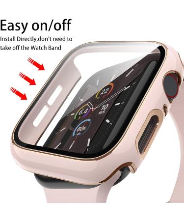 Lovrug 2 Pack Apple Watch Case 40mm SE/Series 6/5/4 - Tempered Glass Screen Protector - Ultra-Thin Bumper - Full Coverage iWatch Cover (Pink/Black) - Buy Online on GoSupps.com
