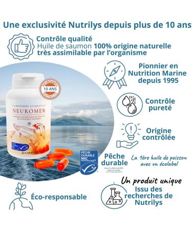 NUTRILYS - Neuromer - Food Supplement - Omega 3/6/9 Vitamins A/D + 30 Fatty Acids - 90 Capsules - Buy Online on GoSupps.com