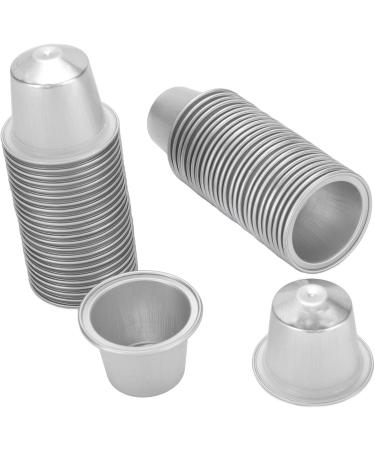 Capsules de caf Couvercles en Aluminium Joint Frais pour Dosettes de caf Autocollants et Brosse pour Usage Domestique 50 Pi ces Capsules de 15ml (Argent) - Buy Online on GoSupps.com