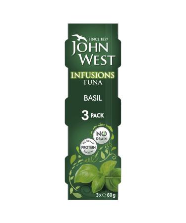 JOHN WEST FOODS LTD John West Infusions Tuna Basil 3 x 60g single serving multipack natural protein
