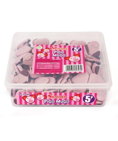 Swizzels Tub Pig's Mugs 120 Sweets White