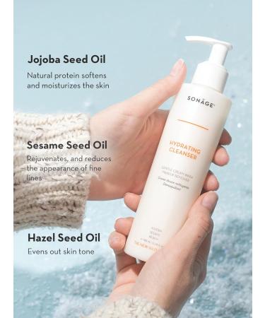 SONAGE Hydrating Cleanser - Gentle Noncomedogenic Face Wash for All Skin Types | Daily Hydration & Clean Skin - Buy Online on GoSupps.com