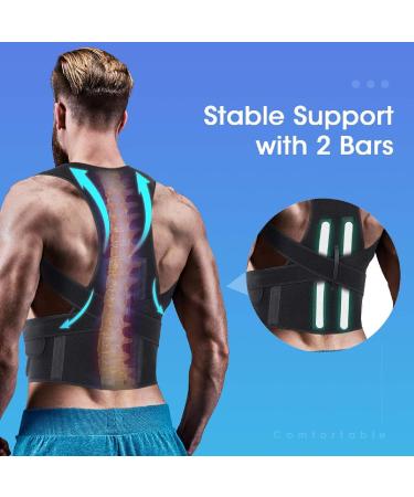 Adjustable Posture Corrector for Men & Women - Backs Straight & Confident | Black B02 - Buy Online on GoSupps.com