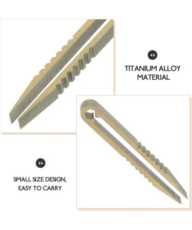 Portable Titanium Tweezer: Pick Up Mini Titanium Alloy Tweezer Mini Tool for Survival Outdoor Camping Travel Hiking Yellow - Buy Online on GoSupps.com