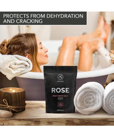 Foot Bath Salt with Sea Salt & Rose Oil - 1kg Pedicure Additive for Tired Feet - Natural Foot Care - Buy Online on GoSupps.com