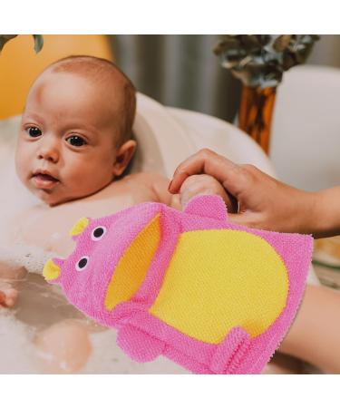 Buy 3x Baby Bath Gloves & Soft Bathing Shoes - Gentle Body Peeling for Newborns Scratch-Free Cotton Care - Buy Online on GoSupps.com
