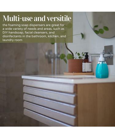 3 Pack Clear Plastic Foaming Soap Dispensers for Dr. Bronners Castile Liquid Soap - 250ml (8.5 oz) - Pack of 3 - Buy Online on GoSupps.com