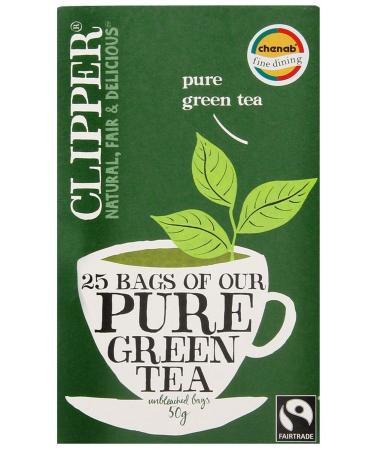 Clipper Teas - Green Tea - Pure Green Tea - 25 Bags (Case of 6)